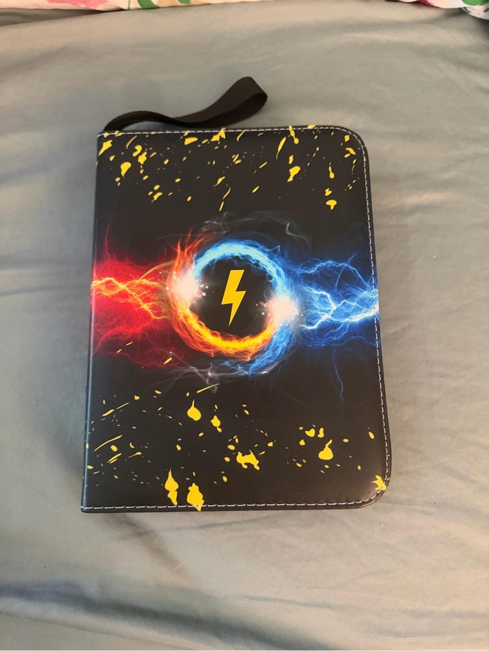 Pokemon Black Lightning Bult, Fire & Water Zip Up Binder 4 Pocket